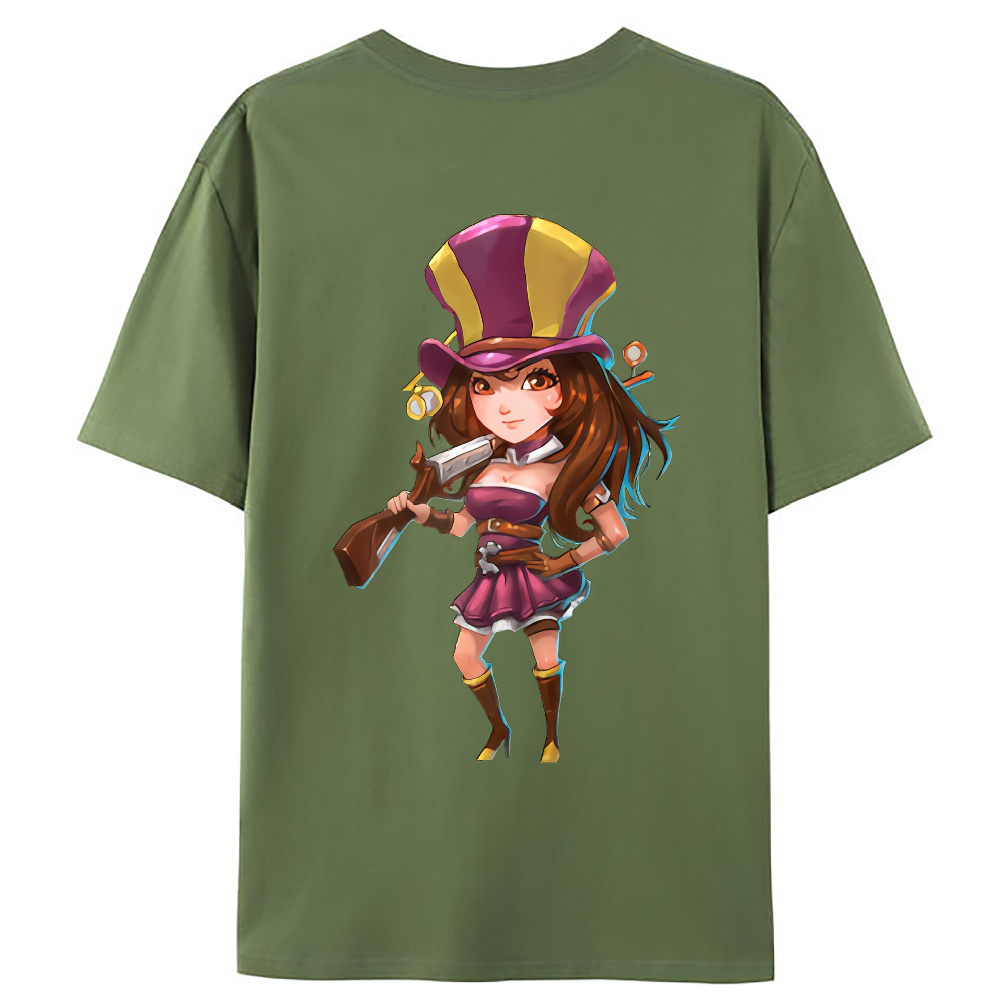 （画像用） リーグ・オブ・レジェンド League of Legends LOL 綿100％ メンズ半袖Tシャツ（バックプリント） 通気性